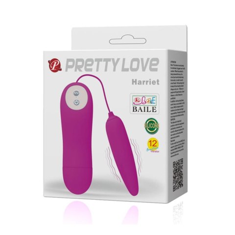 PRETTY LOVE- Harriet, 12 vibration functions - wibrujące jajeczko na pilota