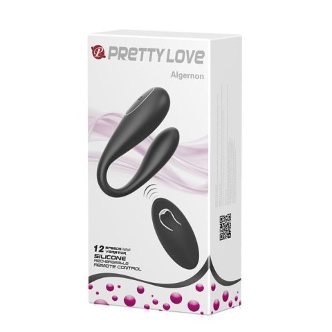 PRETTY LOVE - ALGERNON USB - czarny wibrator dla par