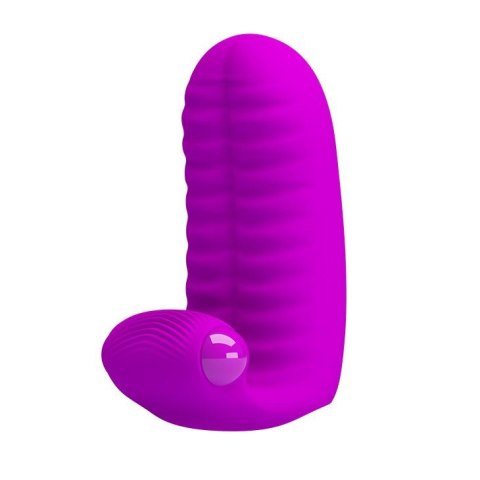 PRETTY LOVE - Abbott Double finger silicone Vibrator - Nakładka na penisa