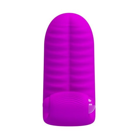 PRETTY LOVE - Abbott Double finger silicone Vibrator - Nakładka na penisa