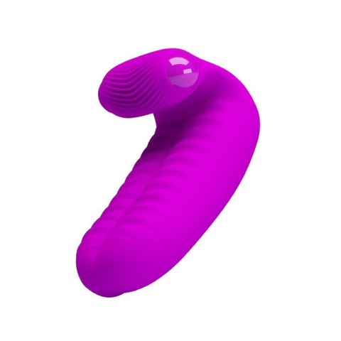 PRETTY LOVE - Abbott Double finger silicone Vibrator - Nakładka na penisa