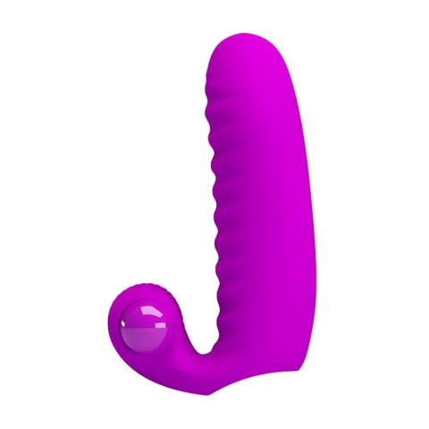 PRETTY LOVE - Abbott Double finger silicone Vibrator - Nakładka na penisa