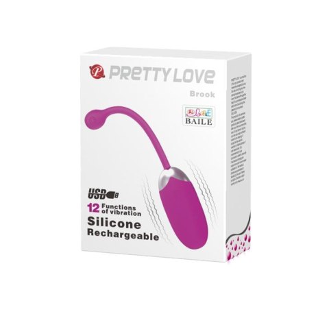 PRETTY LOVE -BROOK, 12 vibration functions Memory function - wibrator jajeczko