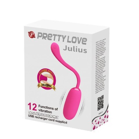 PRETTY LOVE - JULIUS EGG Pink - wibrator jajeczko