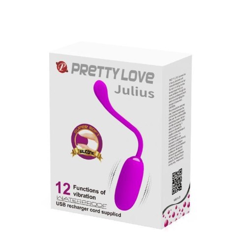 PRETTY LOVE - JULIUS EGG RED PINK - wibrator jajeczko