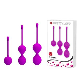 PRETTY LOVE - KEGEL BALL PURPLE - zestaw kulek gejszy