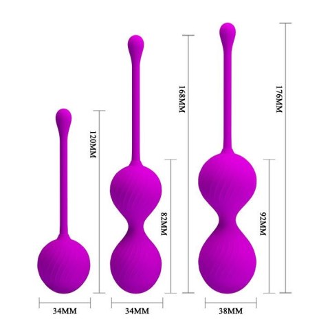 PRETTY LOVE - KEGEL BALL PURPLE - zestaw kulek gejszy