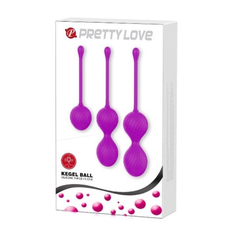 PRETTY LOVE - KEGEL BALL PURPLE - zestaw kulek gejszy