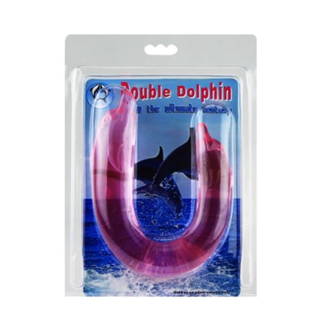 BAILE- DOUBLE DOLPHIN, Bendable pink - podwójne dildo