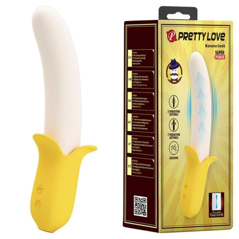 PRETTY LOVE - Banana Greek, 7  functions 3 thrusting settings - wibrator punktu G