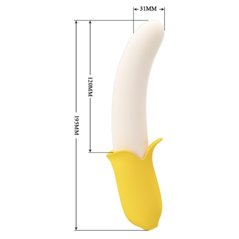 PRETTY LOVE - Banana Greek, 7  functions 3 thrusting settings - wibrator punktu G