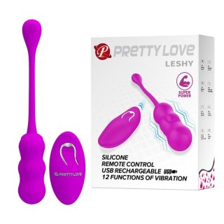 PRETTY LOVE -LESHY, 12 vibration functions Wireless remote control - wibrujące jajeczko na pilota