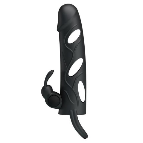 PRETTY LOVE - PENIS SLEEVE WITH BALL STRAP vibration - Nakładka na penisa