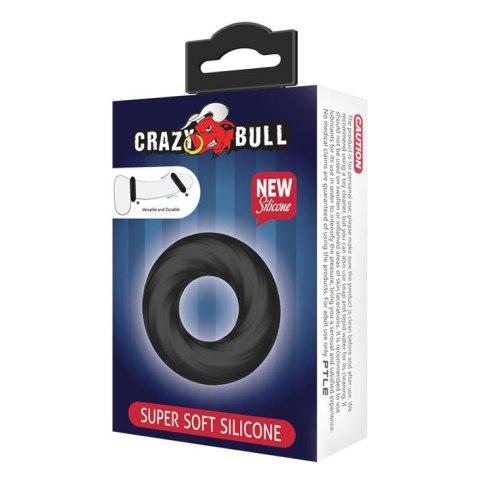 CRAZY BULL- SUPER SOFT SILICONE - pierścień erekcyjny