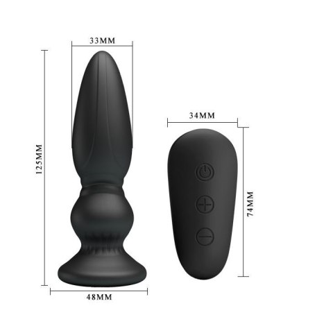 MR PLAY - POWERFULL VIBRATING - WIbrujący korek analny na pilota