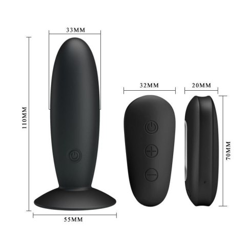 MR PLAY - Remote Control Vibrating Anal Plug - WIbrujący korek analny na pilota