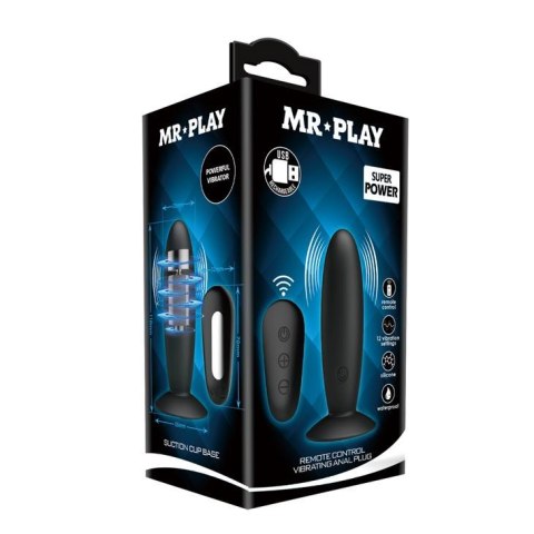 MR PLAY - Remote Control Vibrating Anal Plug - WIbrujący korek analny na pilota