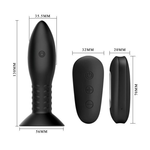 MR PLAY - Rotation Beads Anal Plug - Wibrujący korek analny