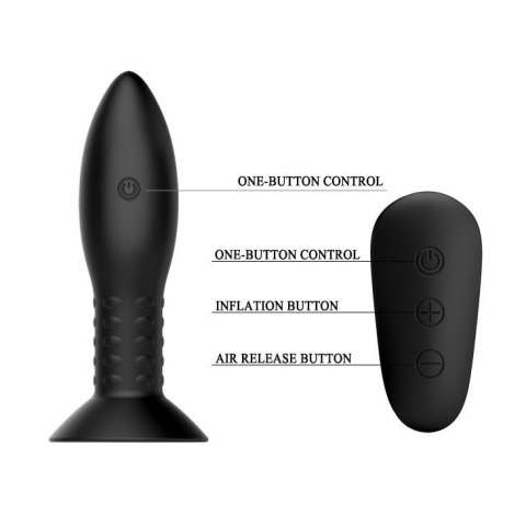 MR PLAY - Rotation Beads Anal Plug - Wibrujący korek analny