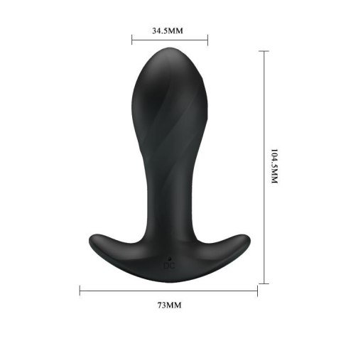 PRETTY LOVE - Anal Plug Massager 12 Functions USB - Wibrator analny