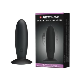 PRETTY LOVE - BUTT PLUG MASSAGER 12 function - Wibrujący korek analny