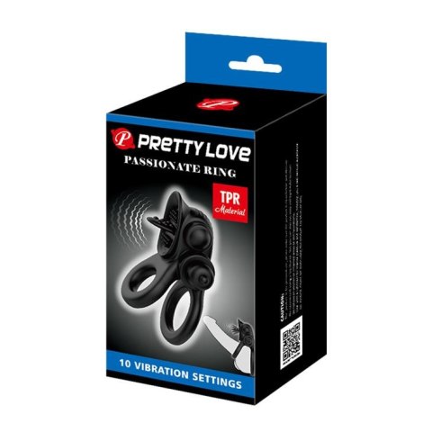 PRETTY LOVE - PASSIONATE RING - Wibrujący pierścień na penisa