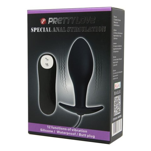 PRETTY LOVE - VIBR. SPECIAL ANAL STIMULATION 12 function - WIbrujący korek analny na pilota