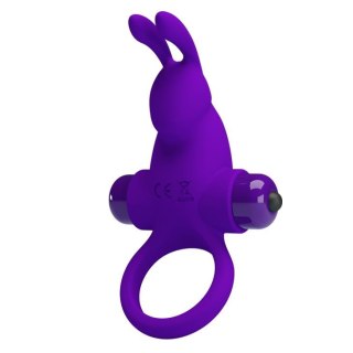 PRETTY LOVE - VIBRANT PENIS RING I Purple - Wibrujący pierścień na penisa