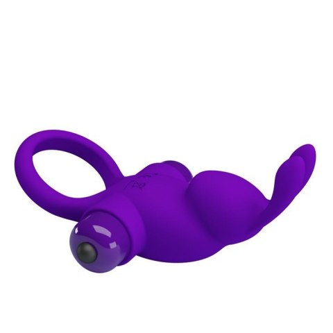 PRETTY LOVE - VIBRANT PENIS RING I Purple - Wibrujący pierścień na penisa