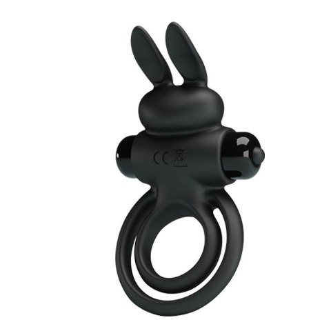 PRETTY LOVE - VIBRANT PENIS RING III Black - Wibrujący pierścień na penisa