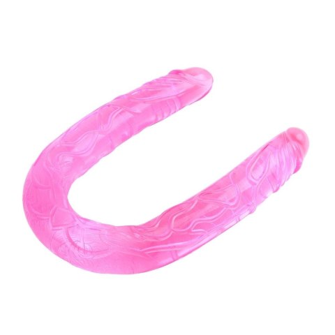 Jelly Flexible Double Dong-Pink - podwójne dildo