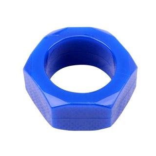 Nust Bolts Cock Ring-Blue - pierścień erekcyjny