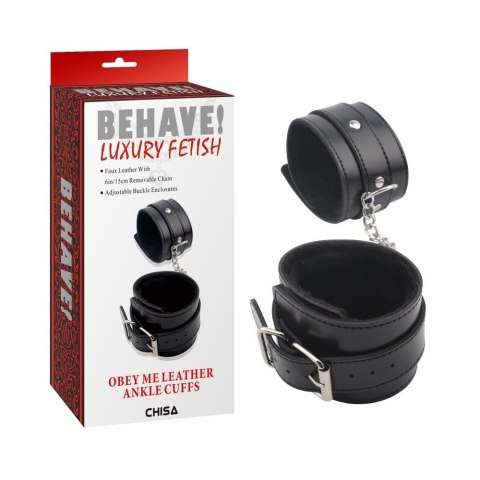 Obey Me Leather Ankle Cuffs - Kajdanki do kostek