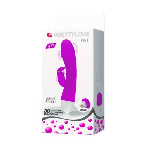 PRETTY LOVE - WILL USB 30 function - Wibrator króliczek