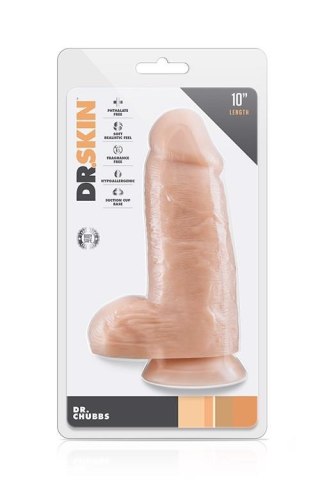 DR. SKIN DR. CHUBBS VANILLA - Realistyczne dildo na przyssawce