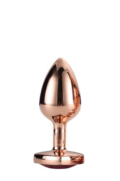 GLEAMING LOVE ROSE GOLD PLUG SMALL - Metalowy korek analny