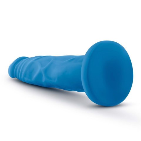 NEO 7.5INCH DUAL DENSITY COCK NEON BLUE - dildo na przyssawce