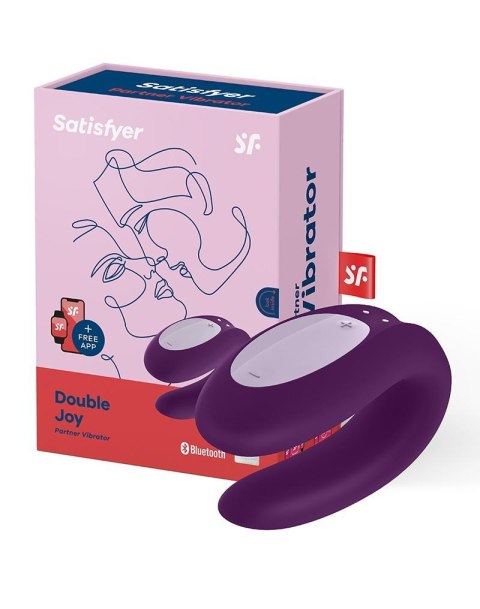 Satisfyer Double Joy Partner Violet - wibrator dla par