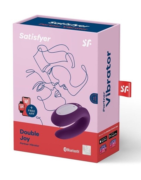 Satisfyer Double Joy Partner Violet - wibrator dla par