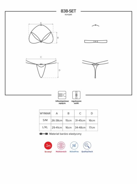 Bielizna-838-SET-3 komplet 2-częściowy L/XL