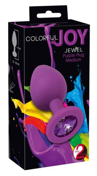 Colorful Joy Jewel Purple Plug - Korek analny, zatyczka analna