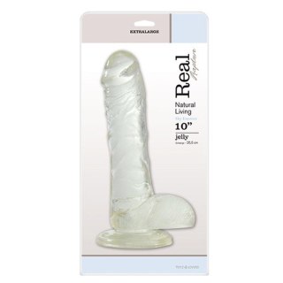 FALLO JELLY REAL RAPTURE CLEAR 10" - Duże dildo na przyssawce