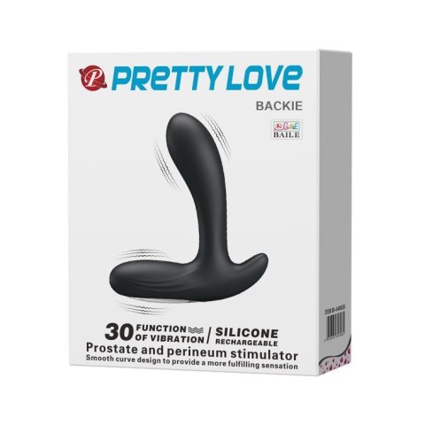 PRETTY LOVE - BACKIE BLACK USB 30 function - Wibrujący korek analny