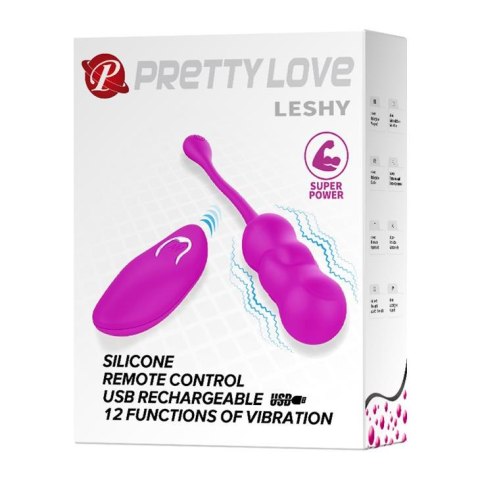 PRETTY LOVE -LESHY, 12 vibration functions Wireless remote control - wibrujące jajeczko na pilota