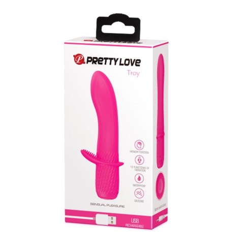 PRETTY LOVE - TROY 12 FUNCTIONS USB PINK - wibrator punktu G