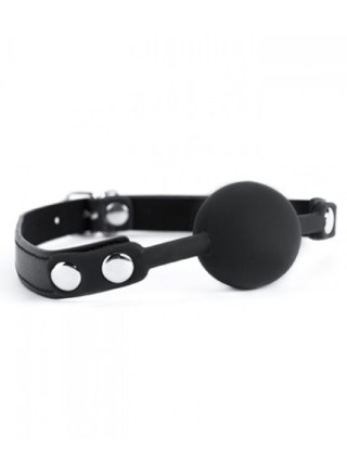 Black Silicone Ball Gag - Knebel z kulką