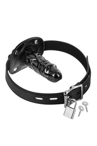 GAG WITH BIG DONG BLACK (Size: T2) - Knebel z penisem