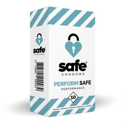 SAFE - Condoms Perform Safe Performance (10 pcs) - prezerwatywy wydłużające stosunek