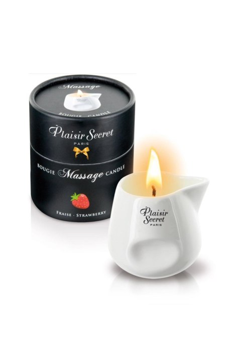 STRAWBERRY MASSAGE CANDLE 80ML - Świeca do masażu