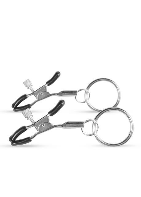 Stymulator-Metal Nipple Clamps With Ring - Zaciski na sutki